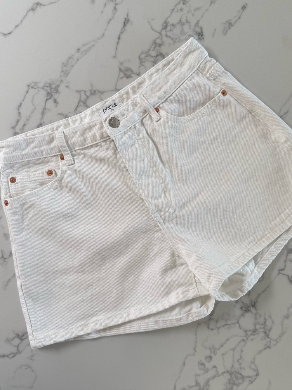 Parke Denim 90s Shorts - White - Size 29
